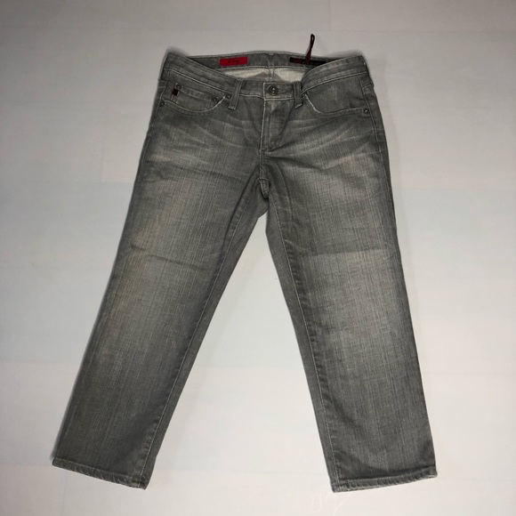 Ag Adriano Goldschmied Denim - AG Adriano Goldschmied The Crop Light Grey Cropped Jeans- Size 28 R